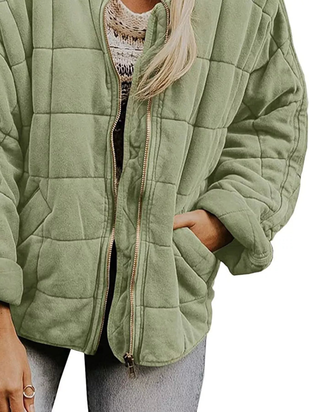 Quilted Zip Up Outerwear (15)