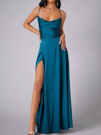 Lace Up Back Split Maxi Dress (18)