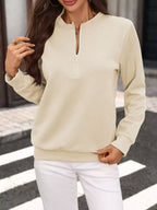Textured Quarter-zip Sweatshirt (11)