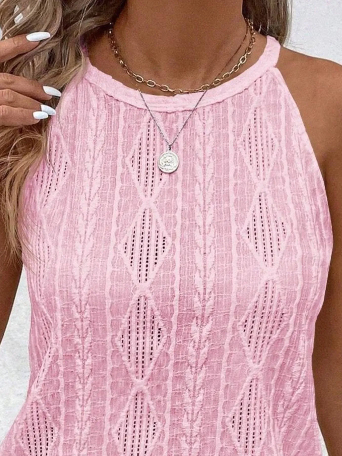 Textured Round Neck Tank (6)