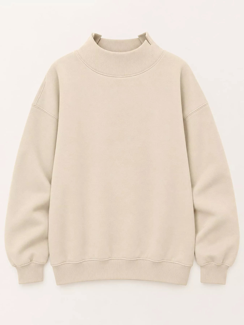 Oversized Mock Neck Long Sleeve Sweatshirt (14)