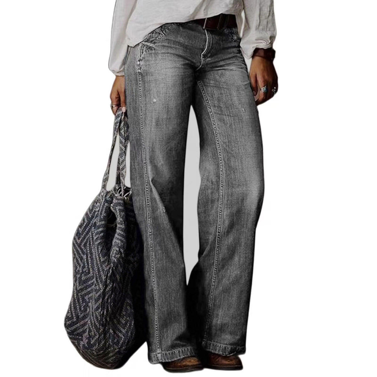 Pocket Casual Straight-leg Jeans photo 2