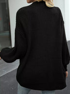 Chunky Knit Open Front Cardigan (17)