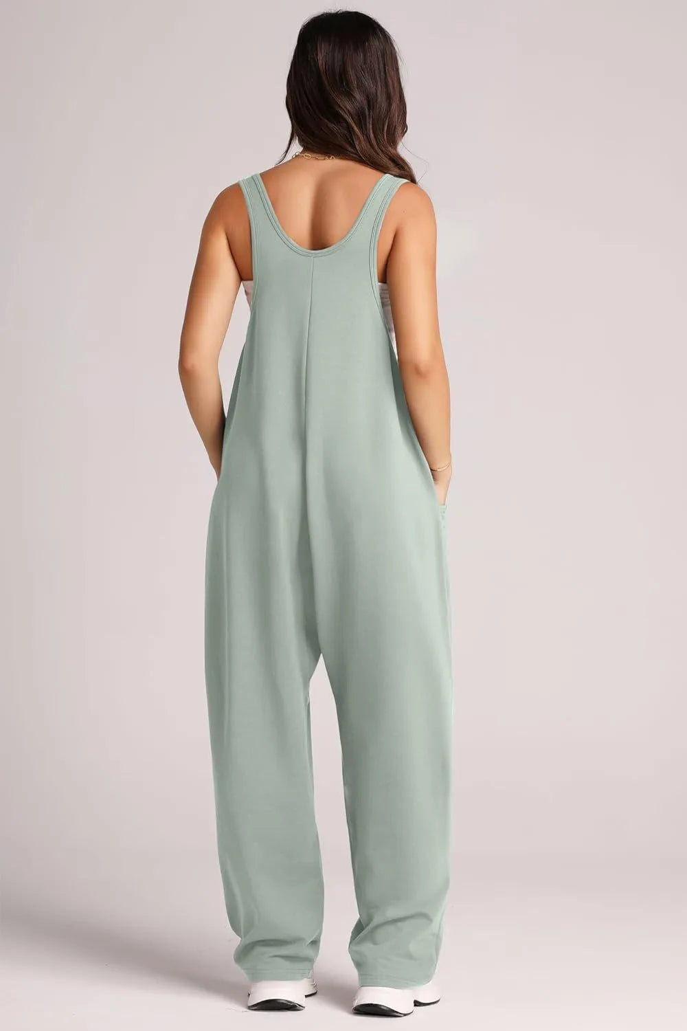 V-neck Wide Strap Overalls (13)