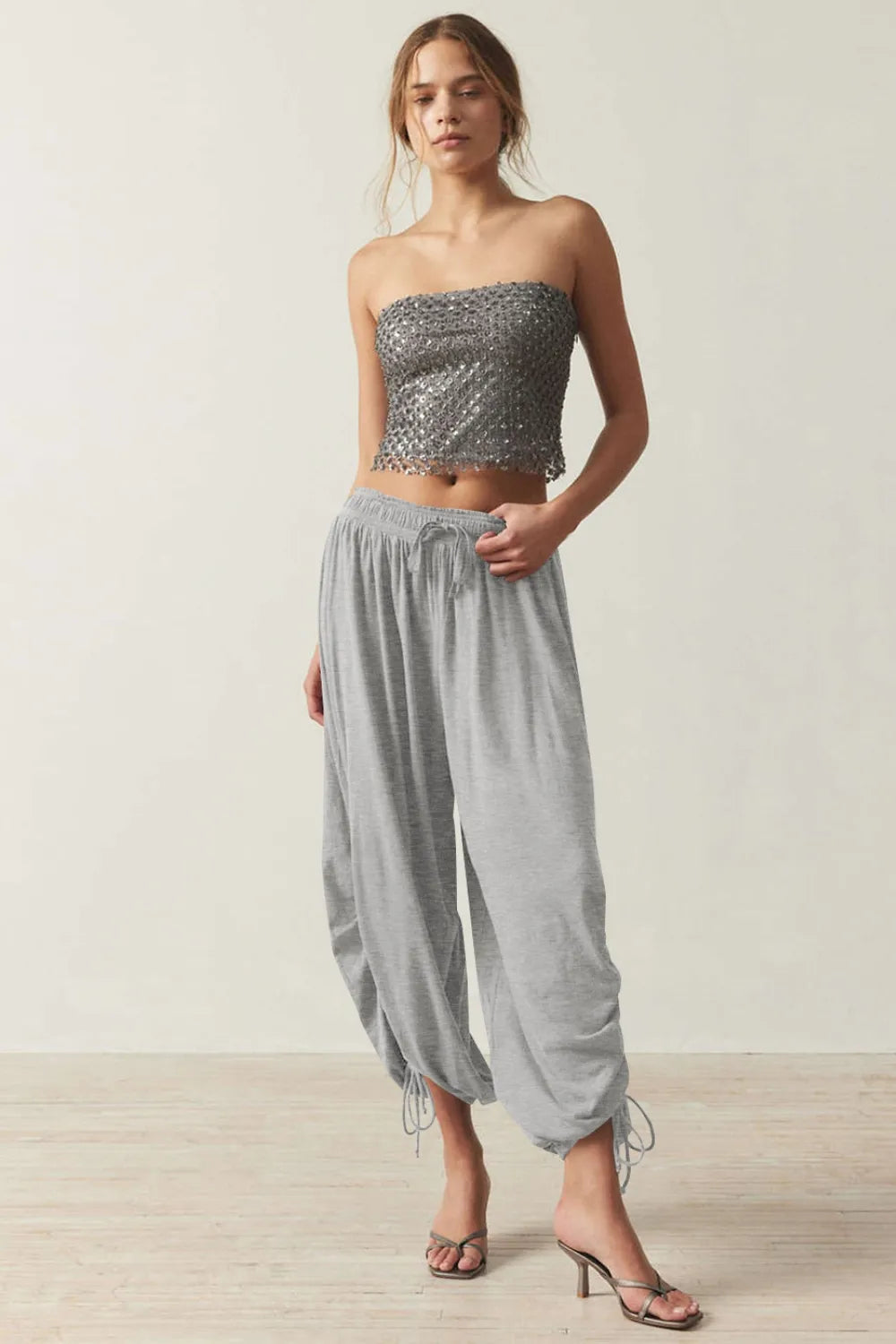 Drawstring Ruched Pants (9)