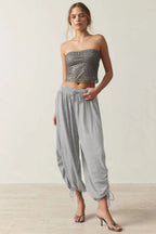 Drawstring Ruched Pants (9)