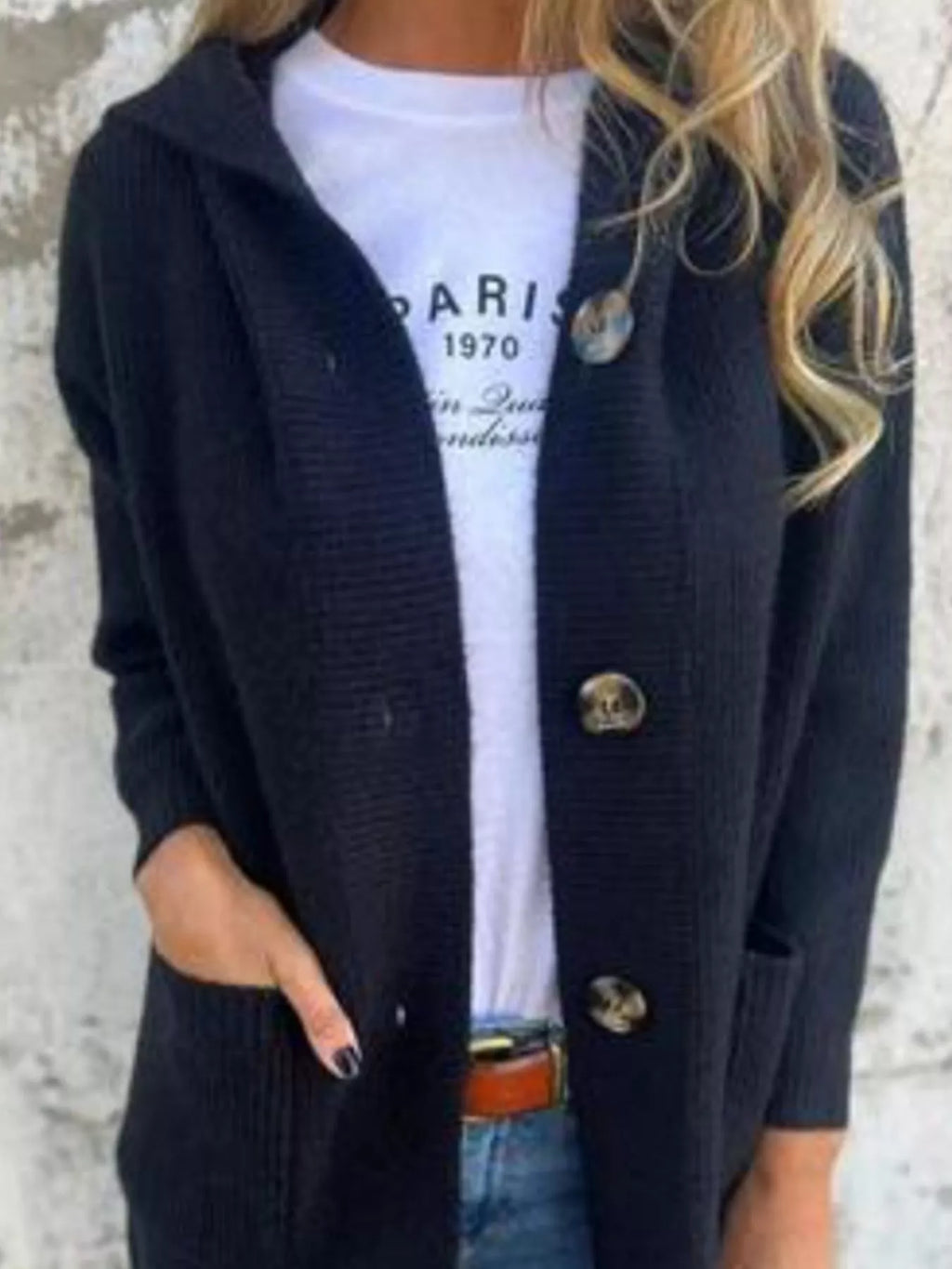 Full Size Button-down Hooded Cardigan Plus (6)