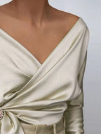 Surplice Long Sleeve Blouse (10)