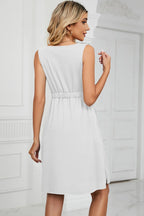 Buttoned Wide Strap Mini Dress (12)