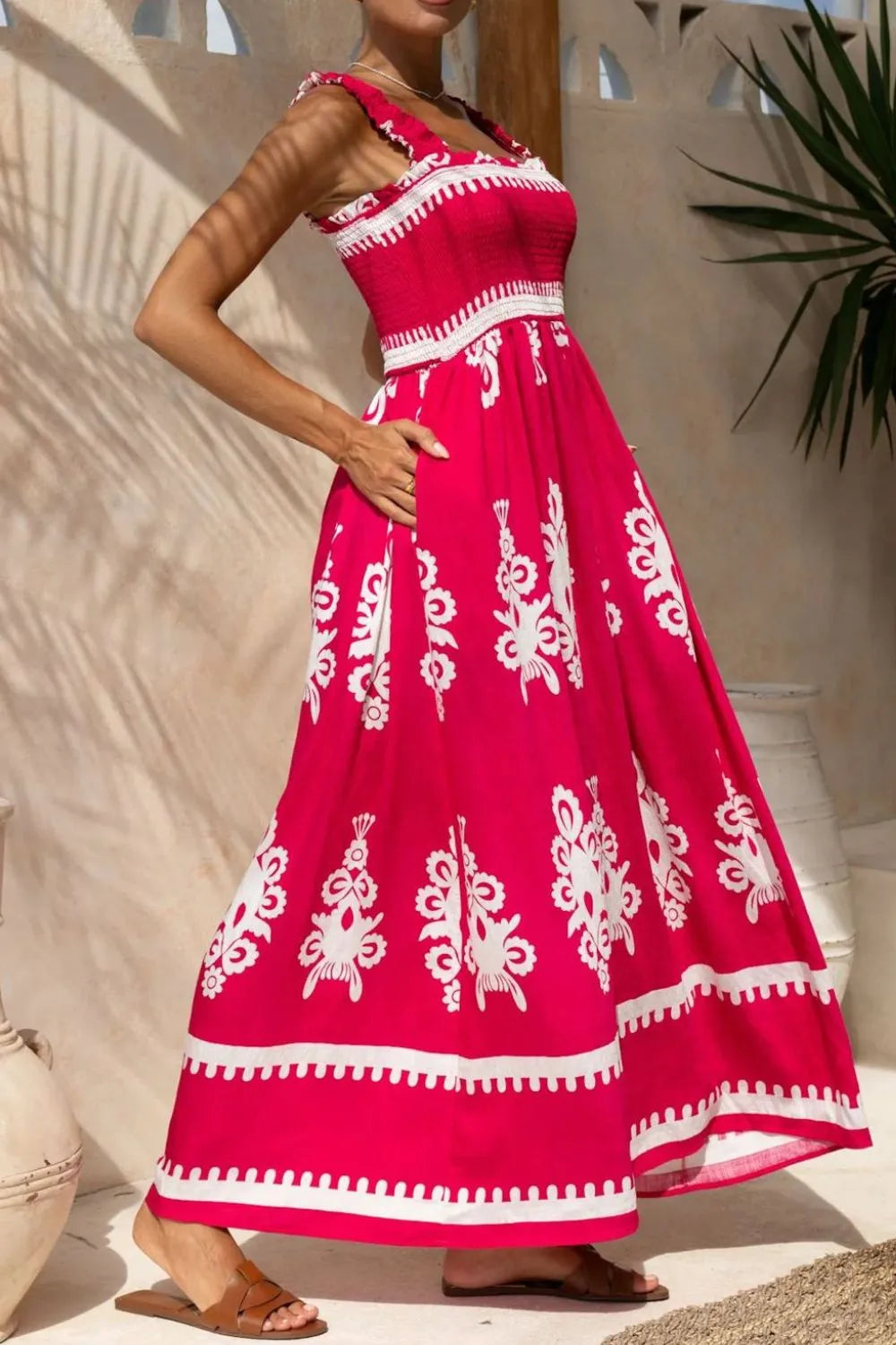 Printed Square Neck Cami Dress (18)