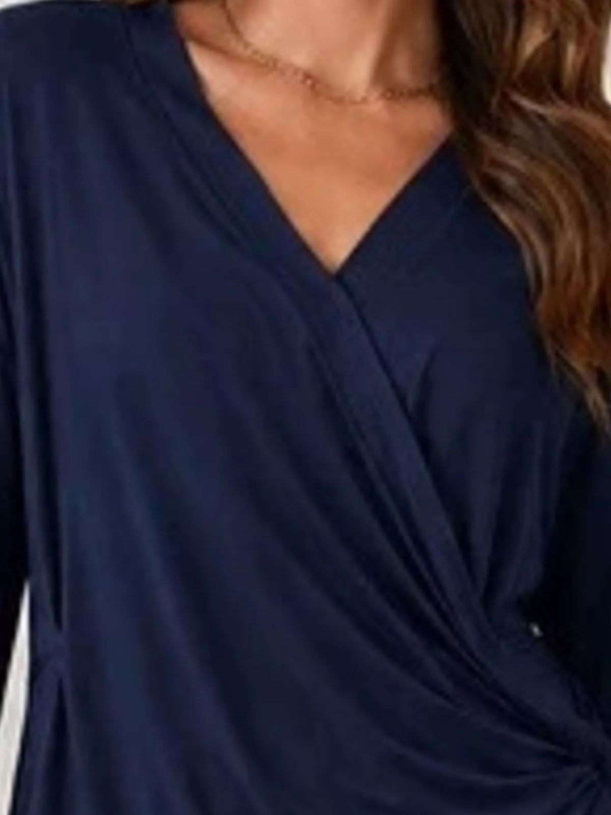 Long Sleeve Wrap T-shirt Side Knot Detail (11)