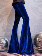 Velvet High Waist Flared Pants (16)