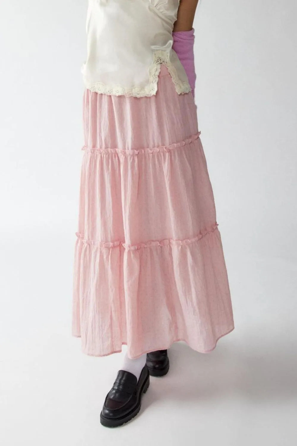 Frill Elastic Waist Skirt (18)