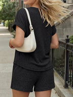 Short Sleeve Top Shorts Set (8)