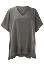 Slit V-neck Half Sleeve Knit Top (14)