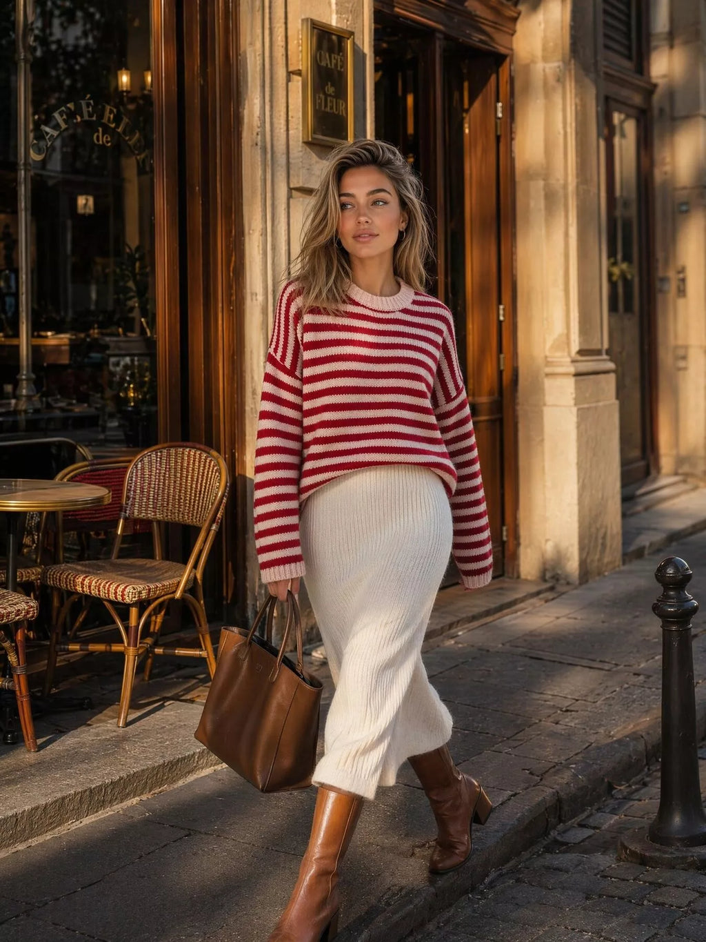 Striped Crew Neck Sweater (5)