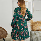 Printed Woven High Waist Floral Waist Dress photo 2