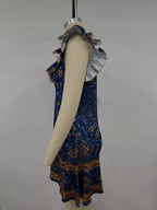 Ruffled V-neck Mini Dress (7)
