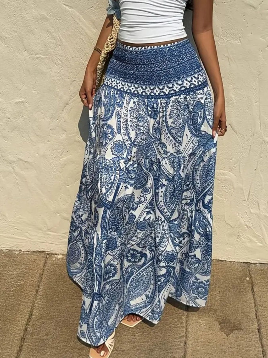 Paisley Print Maxi Skirt (2)