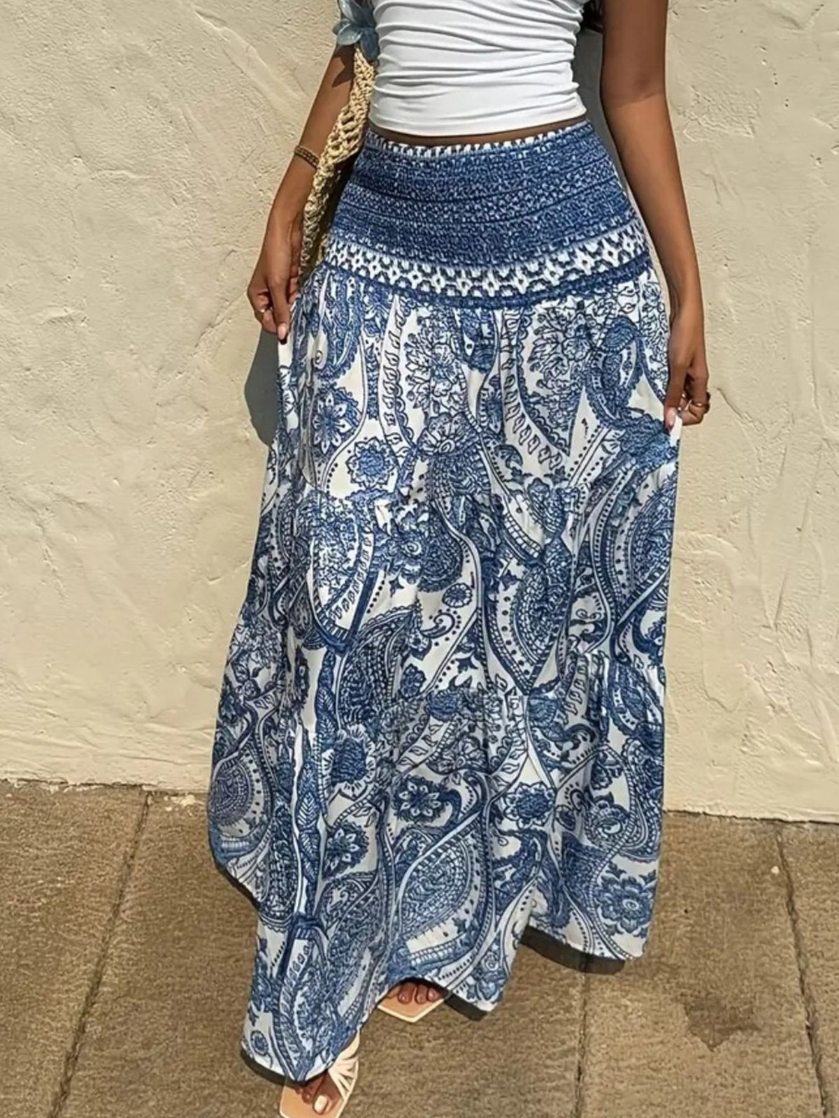 Paisley Print Maxi Skirt (2)