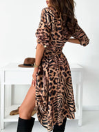 Printed Tie Waist Midi Dress (29)