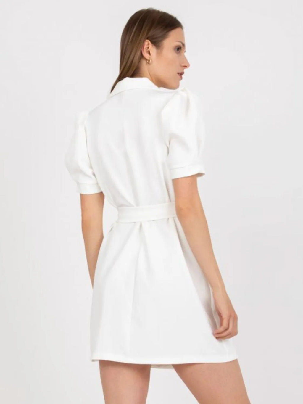 Tie Waist Short Sleeve Blazer Dress (17)