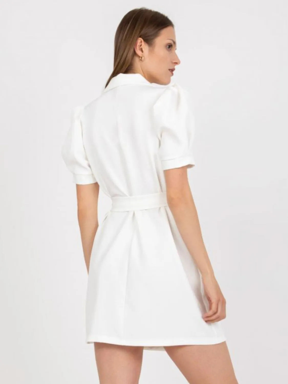 Tie Waist Short Sleeve Blazer Dress (17)