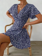 Floral Flutter Sleeve Wrap Mini Dress (18)