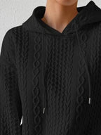 Drawstring Drop Shoulder Long Sleeve Hoodie (7)