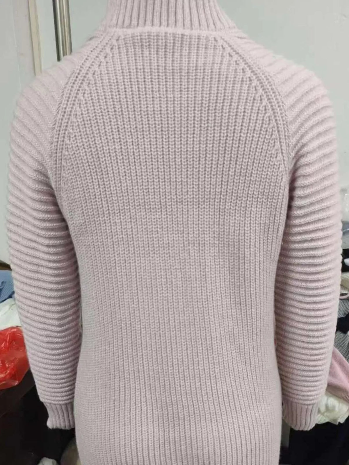 Full Size Turtleneck Raglan Sleeve Sweater Dress Plus (4)
