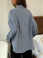 Striped Collared Neck Long Sleeve Shirt (12)