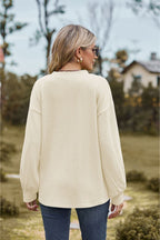 V-neck Dropped Shoulder Blouse (9)