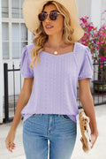 Eyelet Puff Sleeve T-shirt