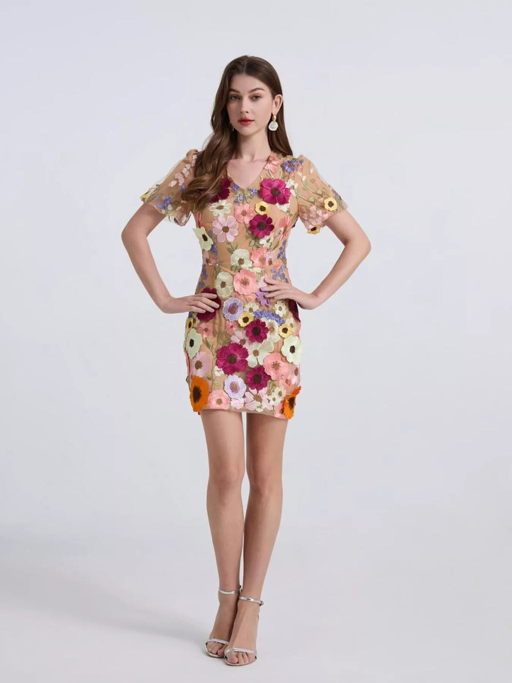 Floral Puff Sleeve Mini Dress (14)