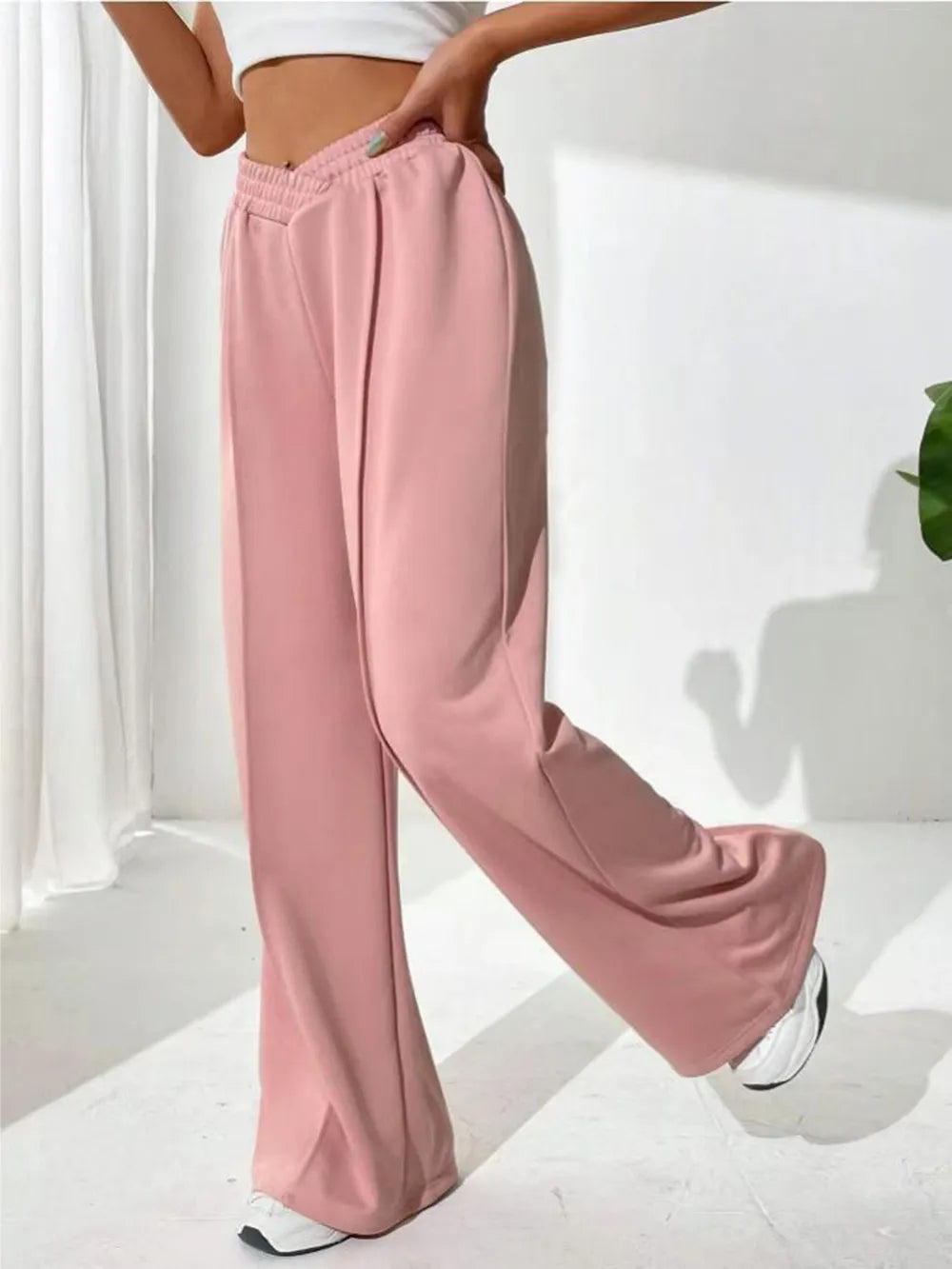 Elastic Waist Wide Leg Pants (18)