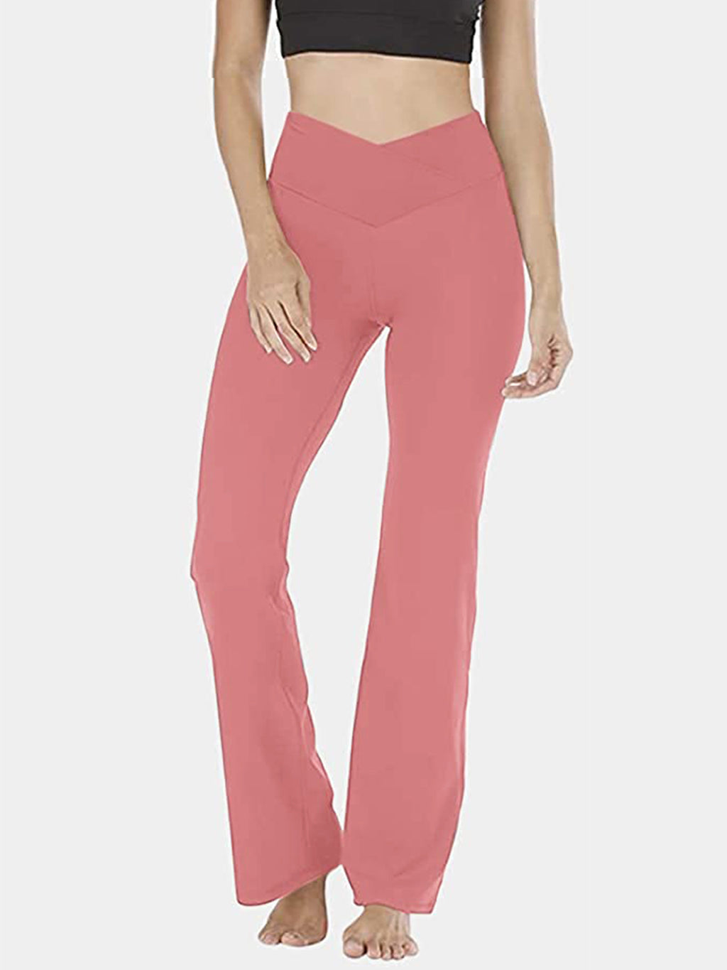 V-waist Bootcut Long Pants (18)