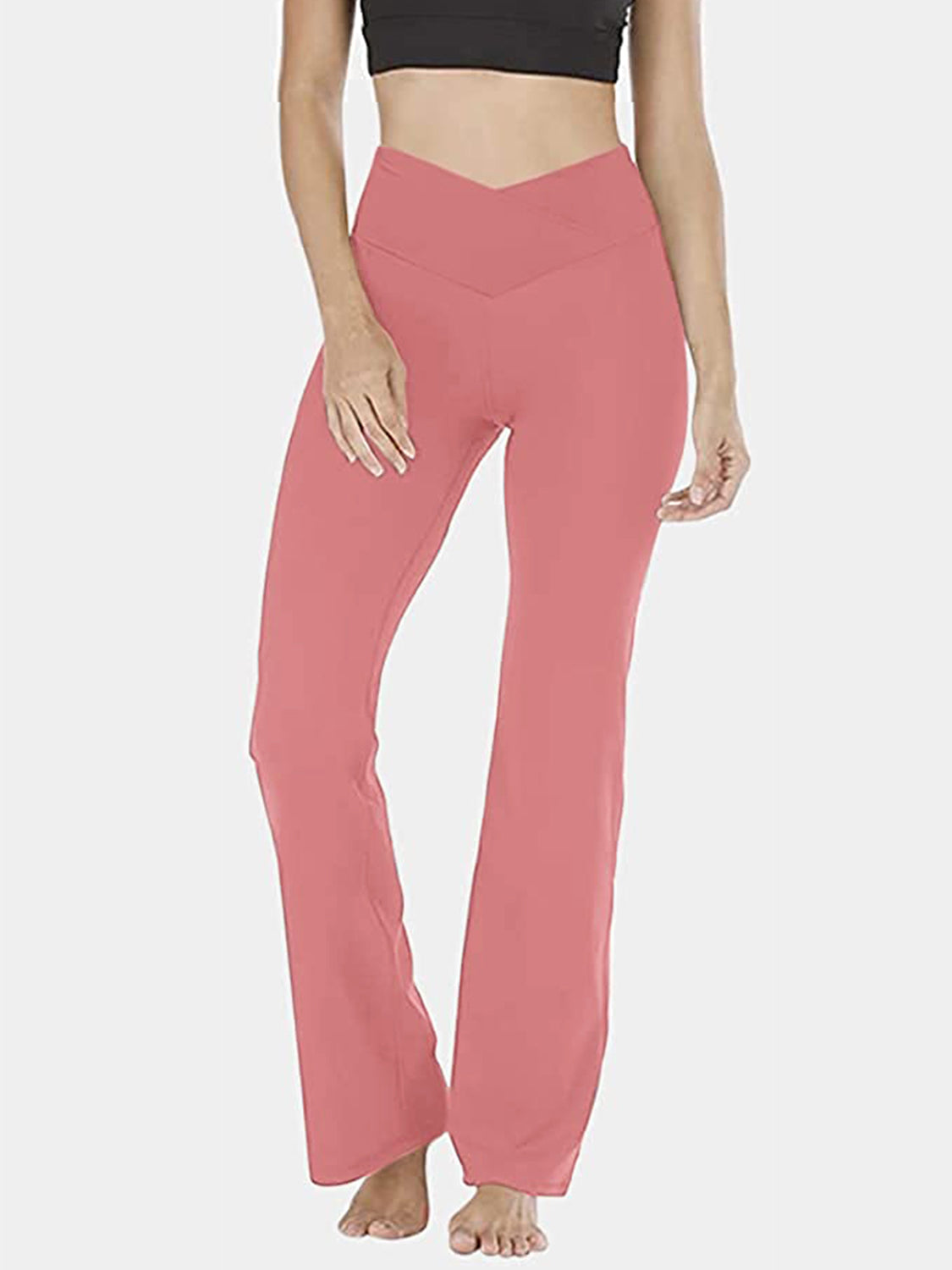 V-waist Bootcut Long Pants (18)
