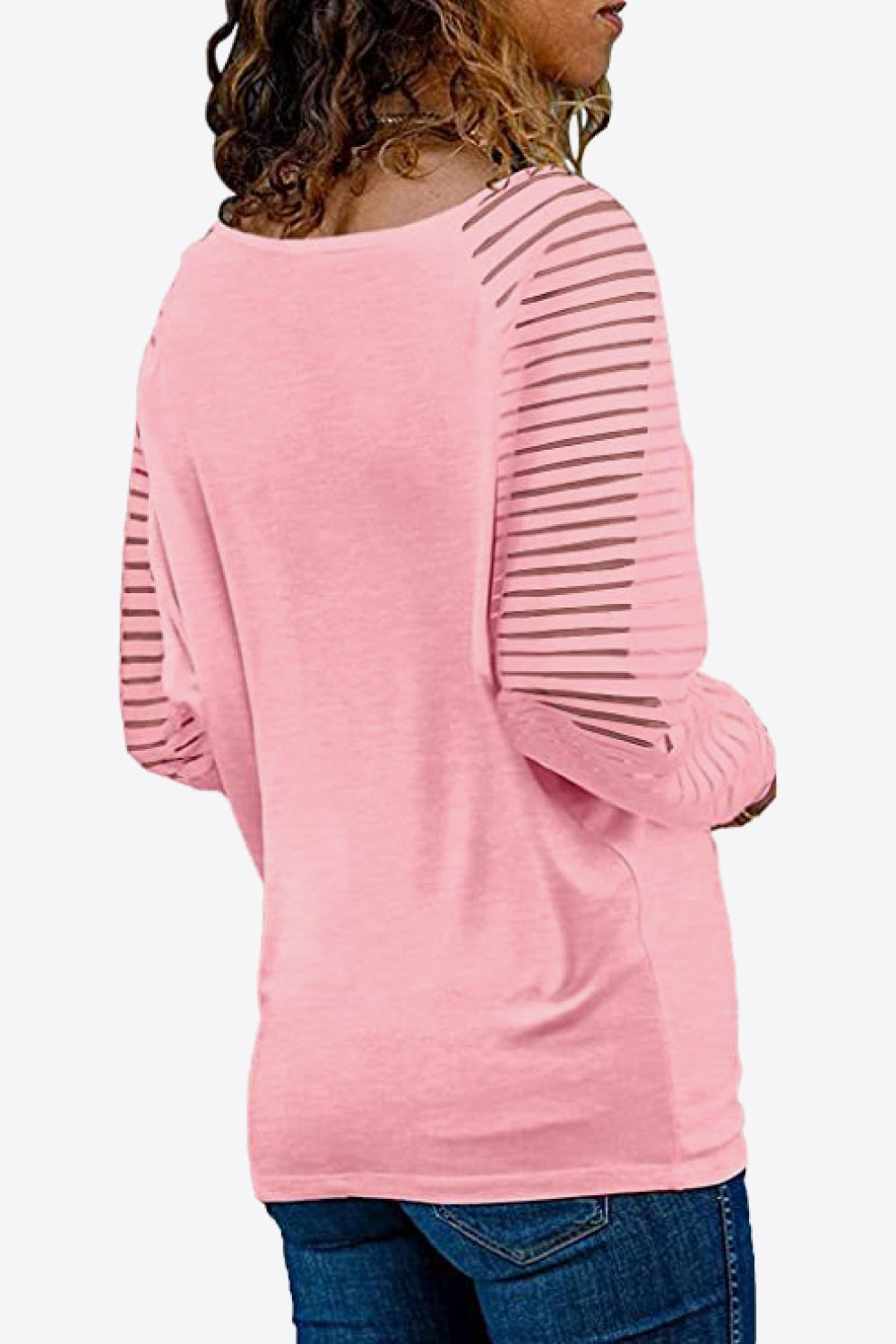 V-neck Long Raglan Sleeve Top (15)
