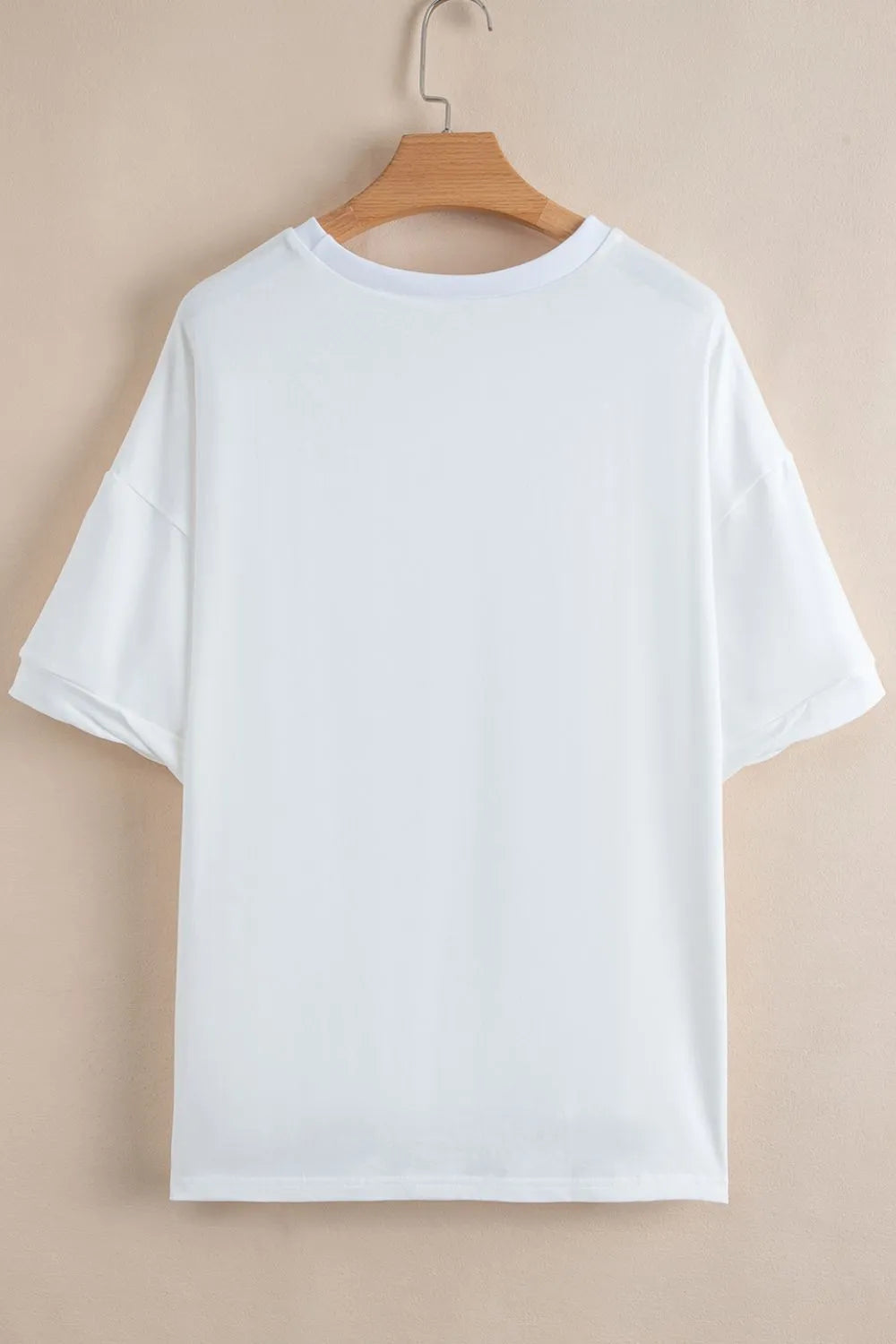 Loose Half Sleeve Hi Low Hem T Shirt (13)