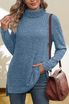 Turtleneck High Low Top (17)
