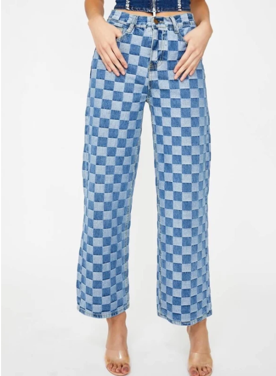 Plaid Jeans variant CJNSXZNZ00823-Photo color-M|CJNSXZNZ00823-Photo color-L|CJNSXZNZ00823-Photo color-S|CJNSXZNZ00823-Photo color-XL