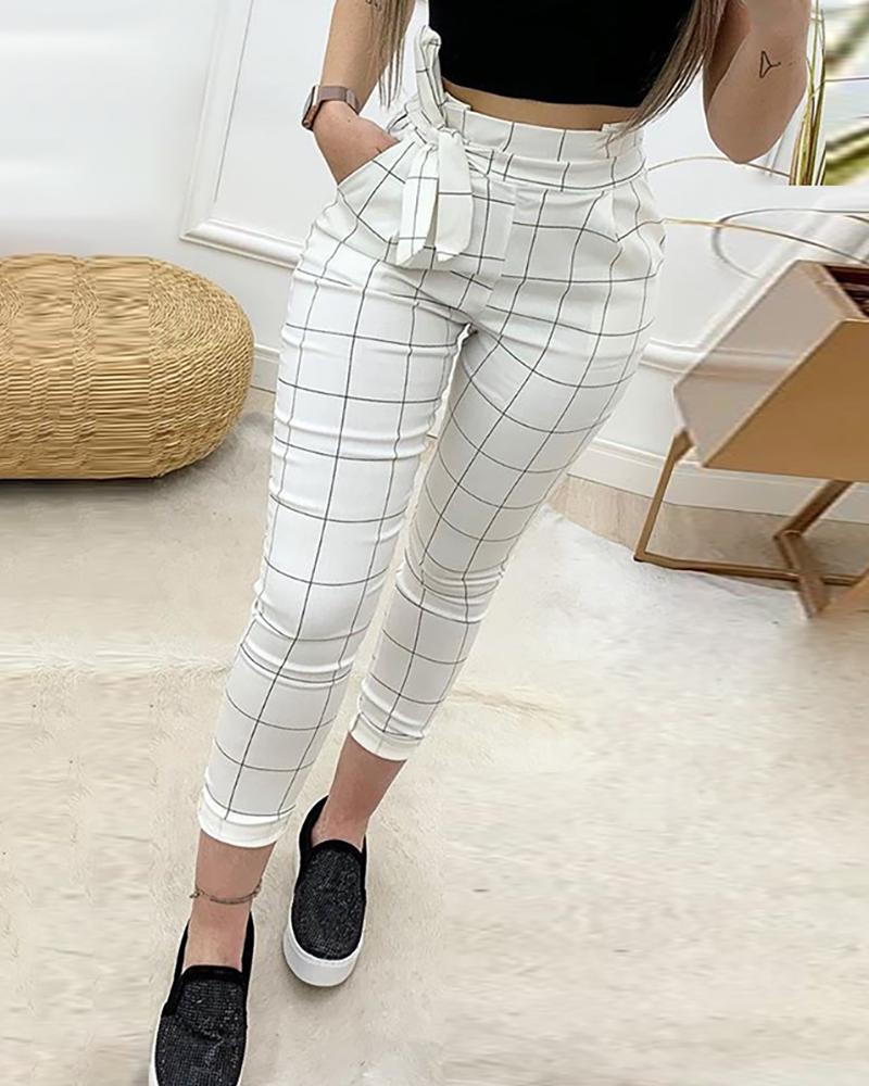 White Plaid Pants photo 2