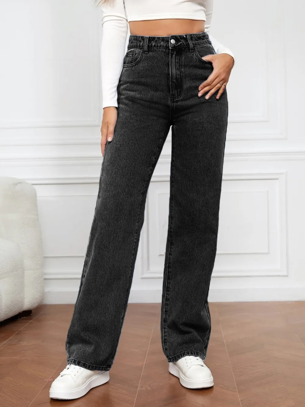 High Waist Straight Jeans (7)