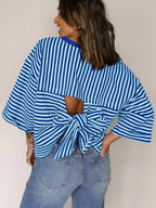 Striped Back Bow Tie T-shirt (27)