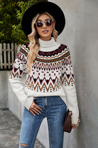 Turtleneck Ribbed Trim Sweater (8)