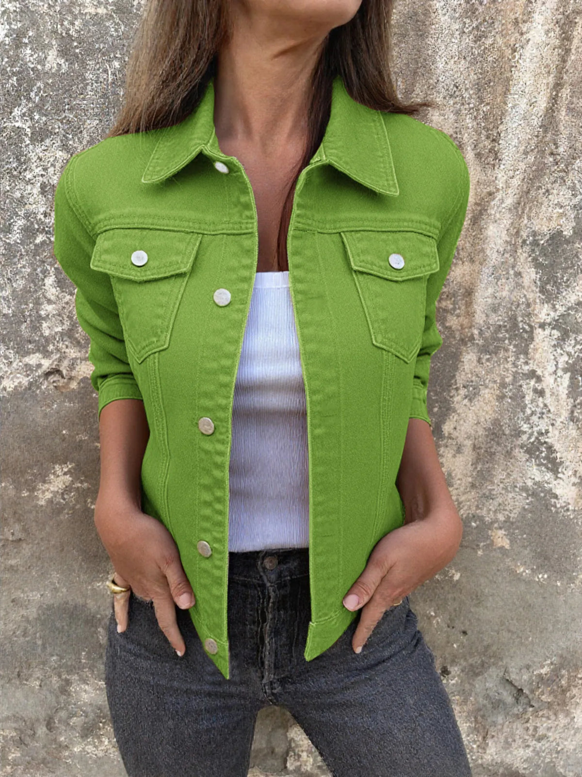 Button Front Closure Denim Jacket (16)