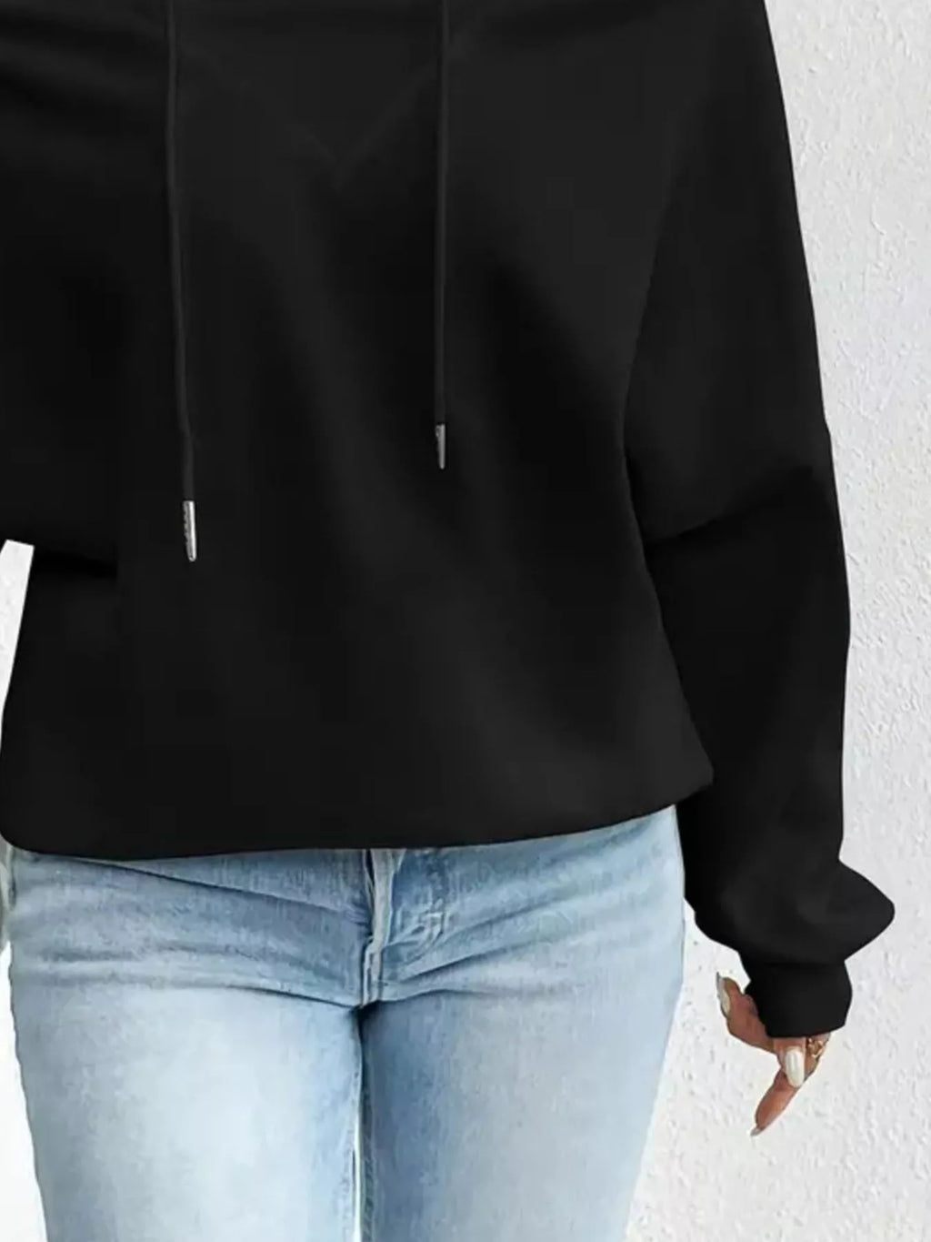 Full Size Off-shoulder Drawstring Long Sleeve Top Plus (3)