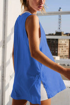 Side Slit V-neck Tank (12)