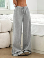 Striped Wide Leg Drawstring Pants (28)