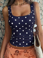 Polka Dot Scoop Neck Tank (12)